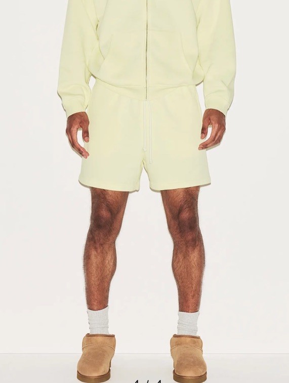 SKIMS Men’s Relaxed Fit Fleece Drawstring Shorts Medium Pistachio Green