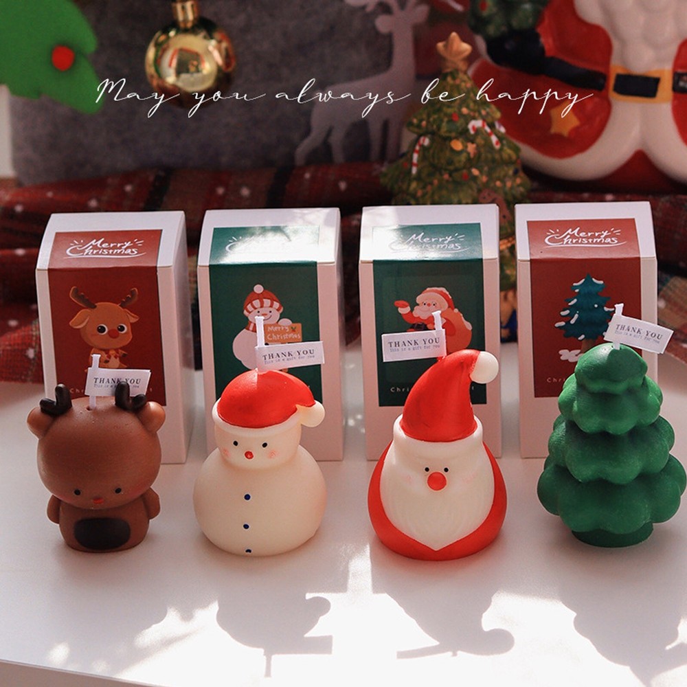 Scented Candles, Snowman Christmas Tree Gift Box, Atmosphere Decoration