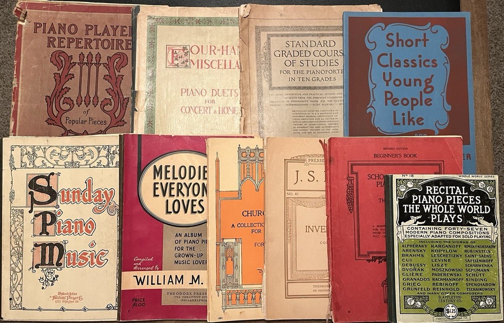 Lot of 11 Vintage Theodore Presser Co Piano Sheet Music Albums Books Early 1900s