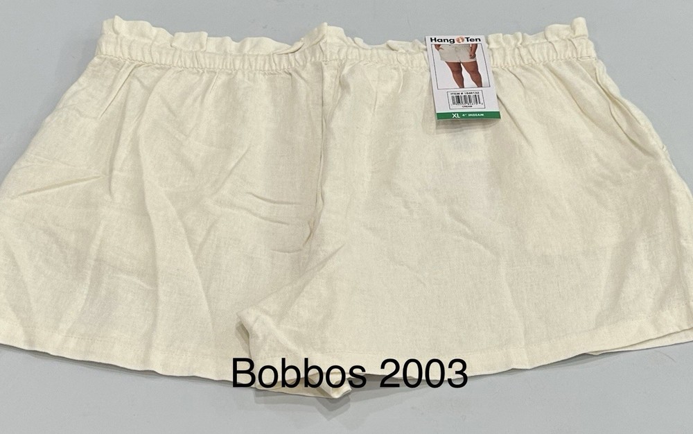 Hang Ten Women's Linen Blend Short, Cream, Size XL