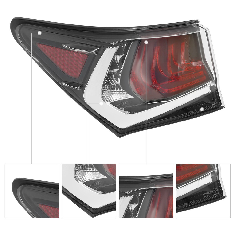 Left Side Fits 2016-2020 Lexus GS350 GS300 GS450h LED Tail Light Outer Tail Lamp