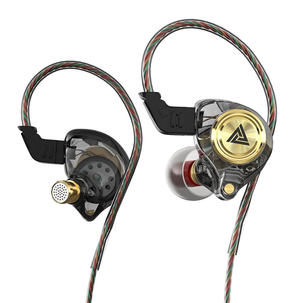 Wired Gaming Earbuds, Ak3file in Ear Monitors, Deep Bass Sound Black