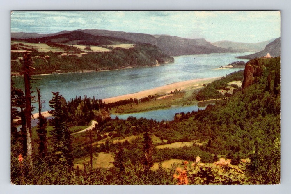 Vintage Crown Point Oregon Columbia River Gorge Antique Postcard