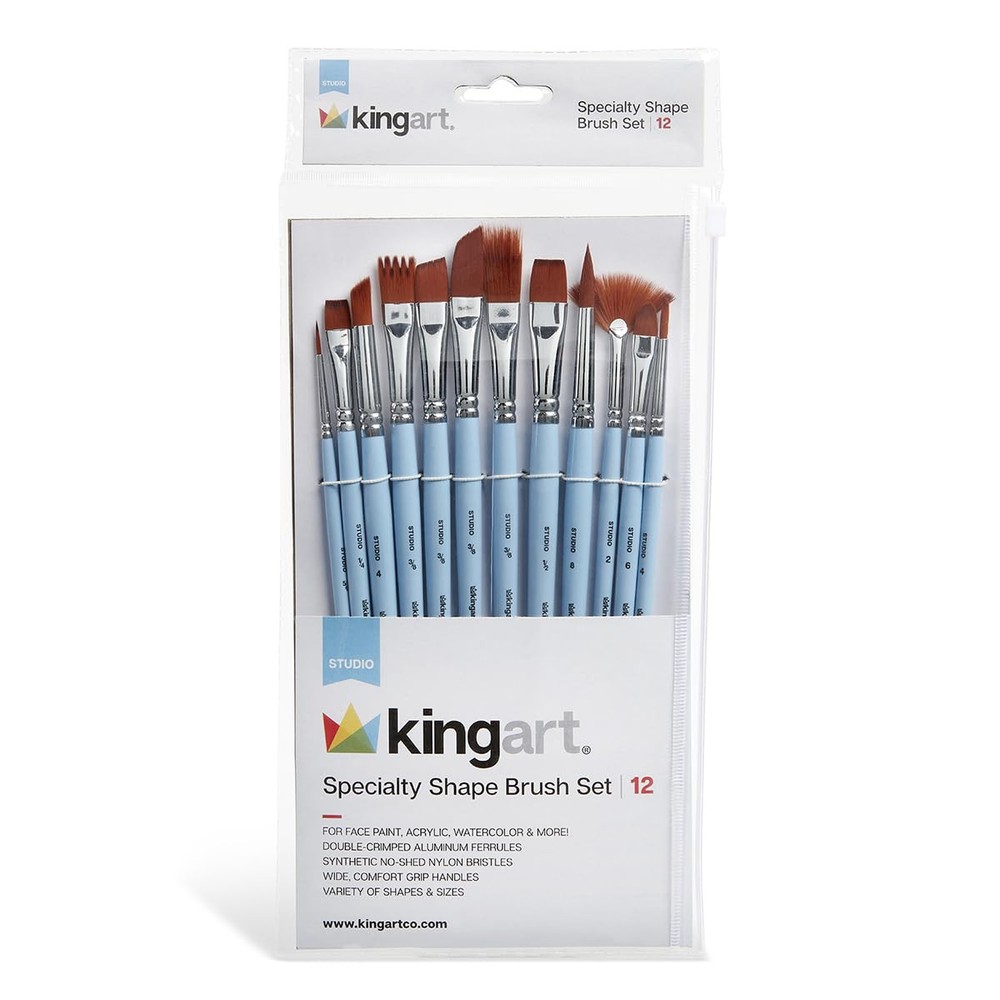 252-12 Creative Studio Brush Set with 12 Specialty Shaped Brushes for Unique Effects