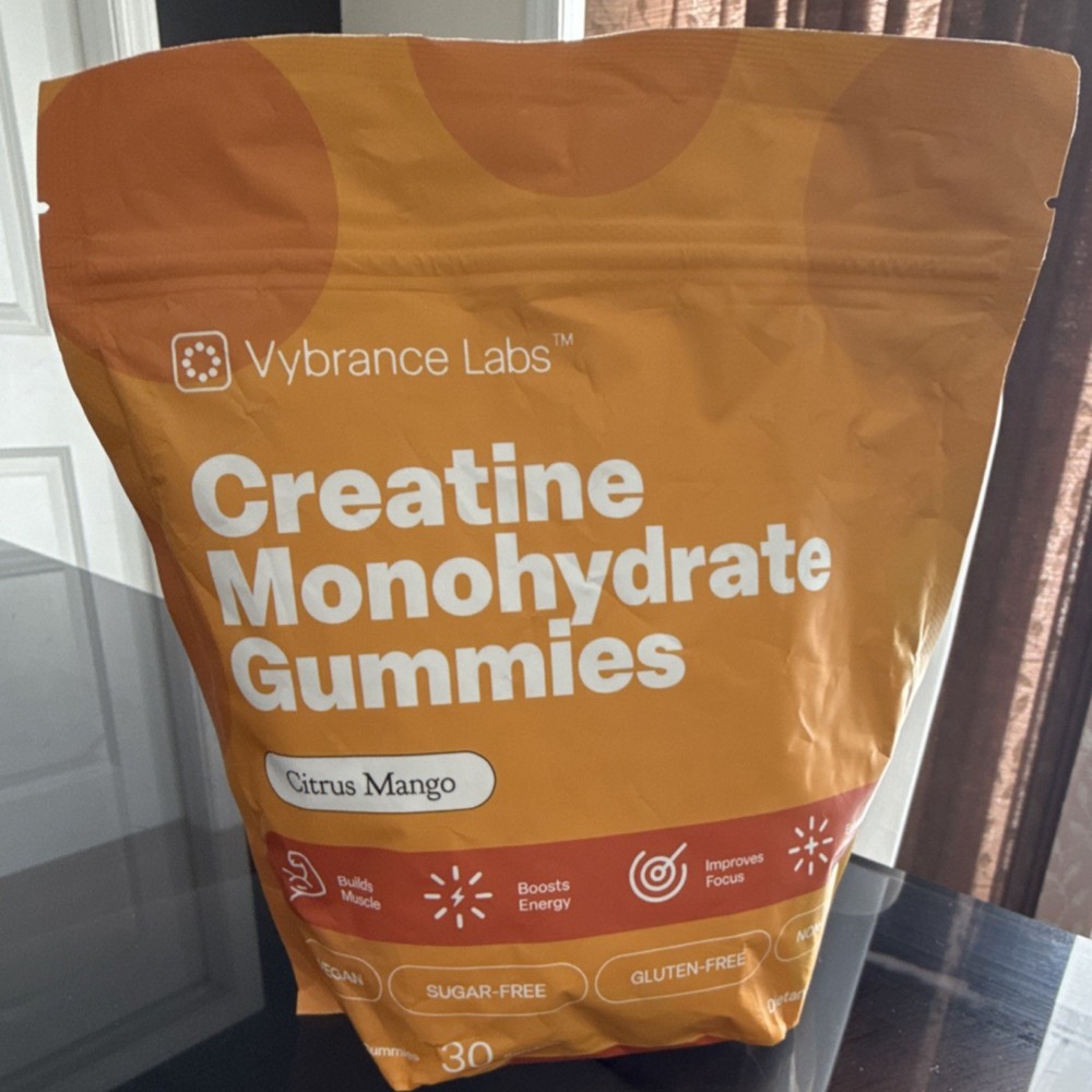 Vybrance Labs Creatine Monohydrate Gummies Sugar-Free Citrus Mango 120 ct