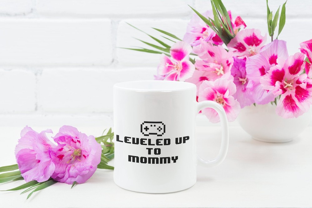 From Husband Funny Coffee Mug Leveled Up To Mommy New Mom Gift From Husband Gift