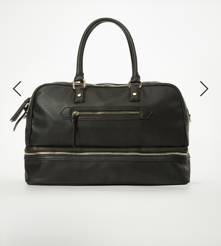 Just Fab Faux Leather Weekender Bag New Without Tags