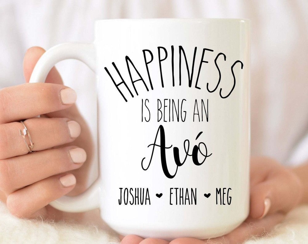 Portuguese Avo Mug Happiness Being Grandma Mug Custom Grandmother Mug Portuguese