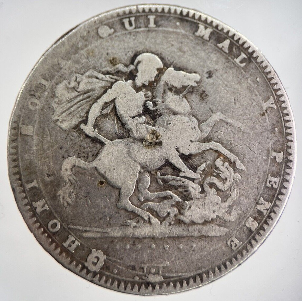 1820 George III Silver Crown Coin | Collectible Grade a495 | Rare British Currency