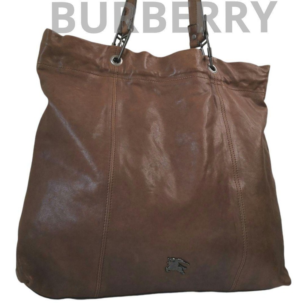 Burberry Shoulder Bag Leather Brown Authentic F10251666