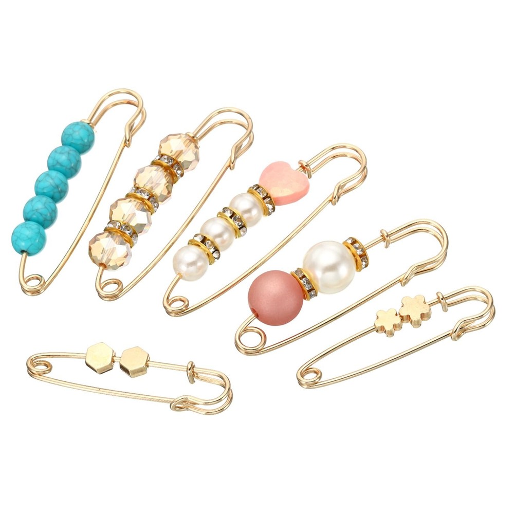 PATIKIL Fashion Safety Pins with Simulated Pearl Decorative Clothing Pins