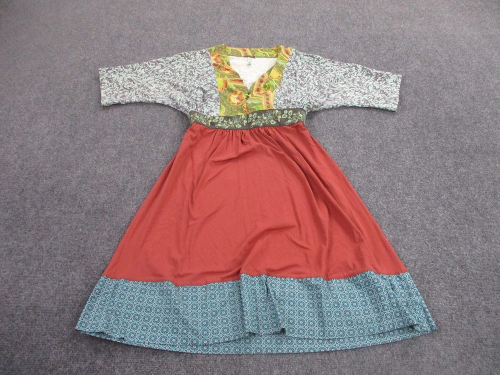 Matilda Jane Dress Adult M Colorful Floral Loose You Me Tie Summer Casual Womens