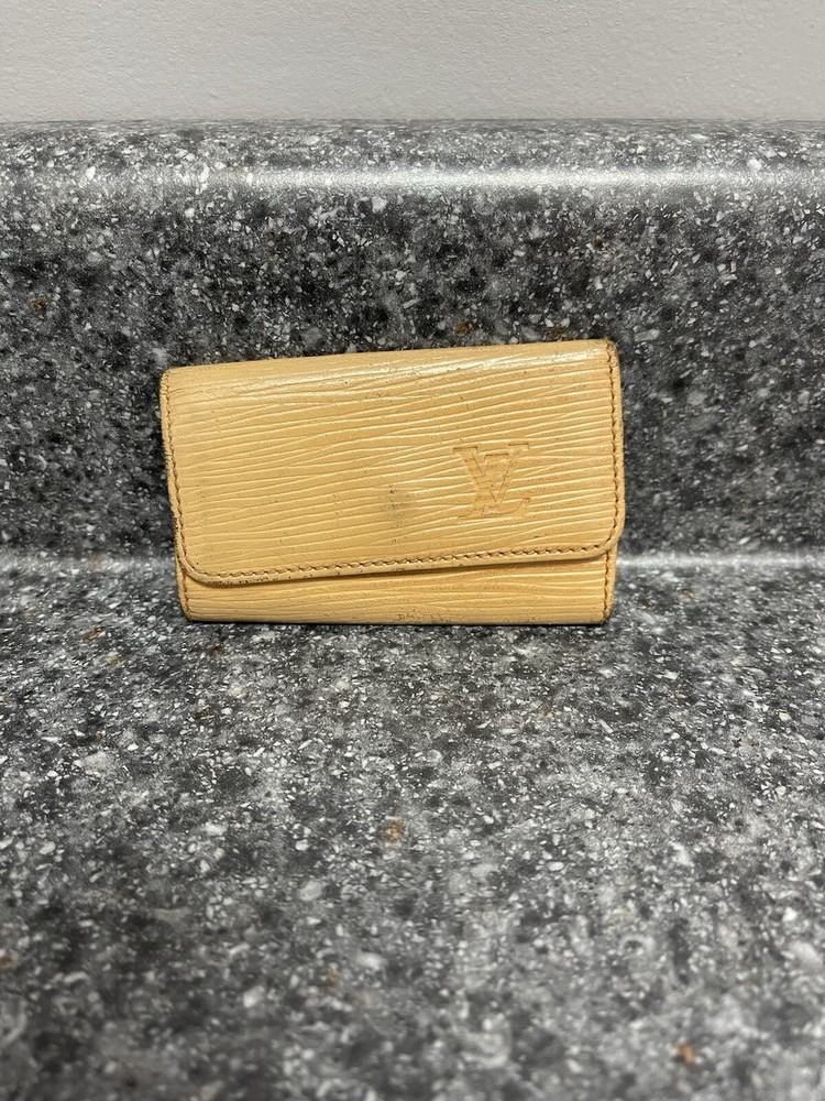 Authentic Vintage Louis Vuitton Epi Leather Key Holder in Tan Yellow