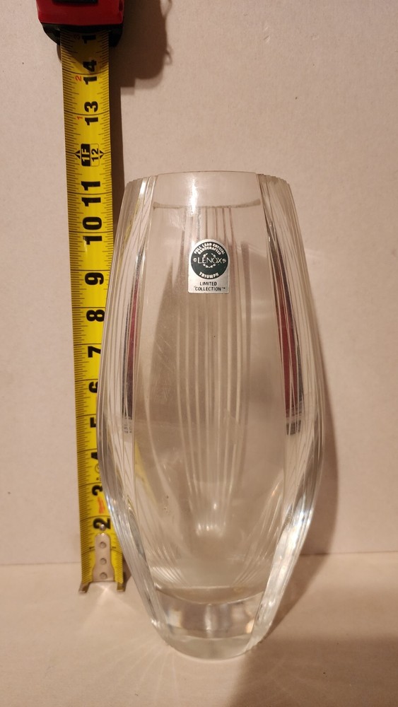 Lenox Full Lead Crystal Handcrafted Vase, 11