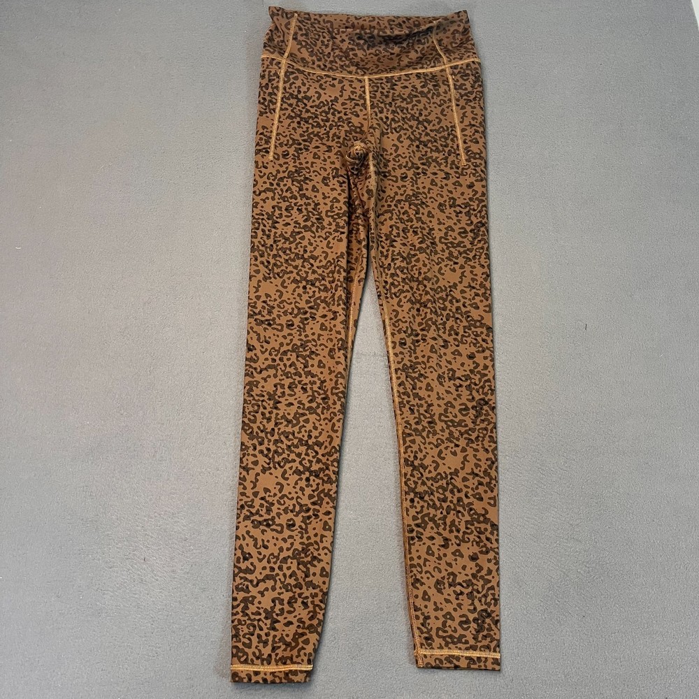 Gap Fit Womens Sz Med Tall Cheetah Power Full Yoga Sculpt Compression Leggings