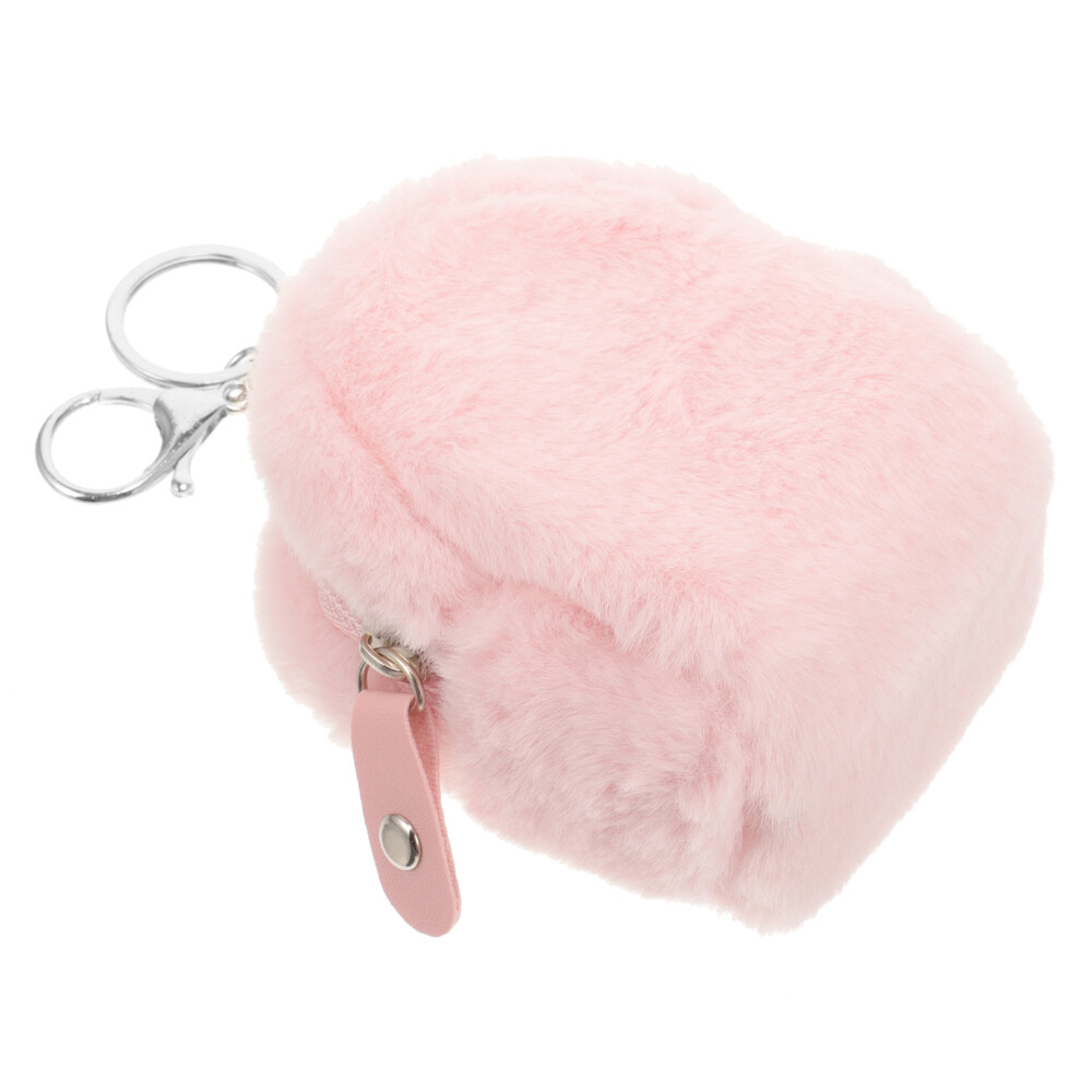 Plush Coin Purse for Girls Small Keyring Pouch for Change