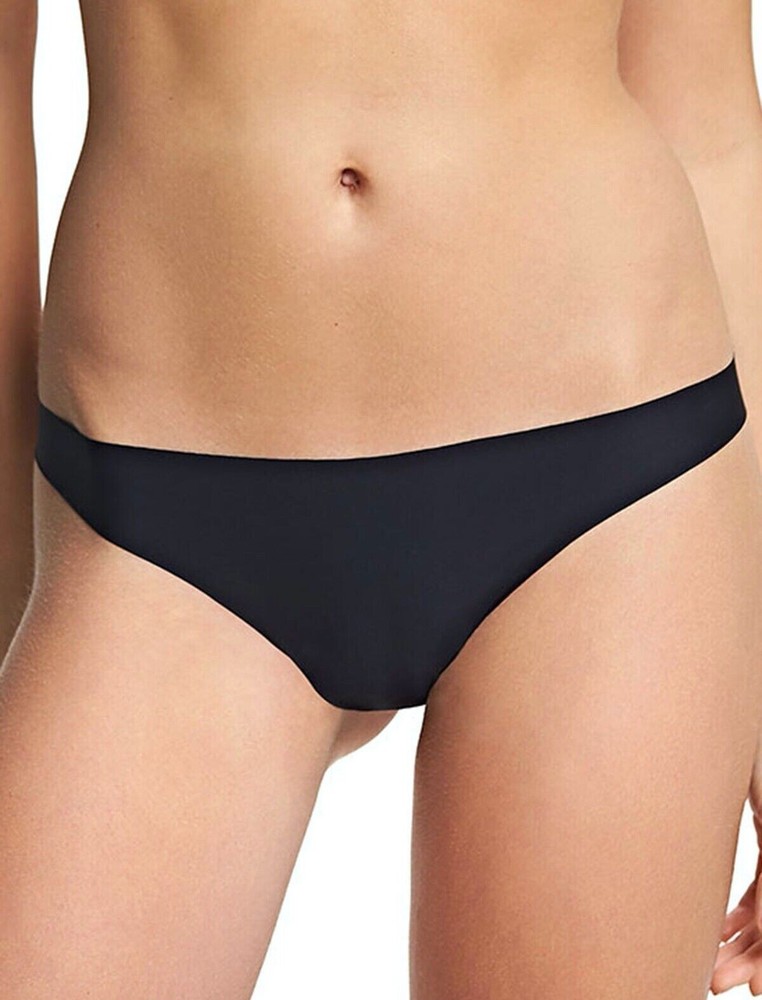 Wacoal Intuition Thong Black Size XL 16 No VPL Brazilian Knickers Tanga 108027