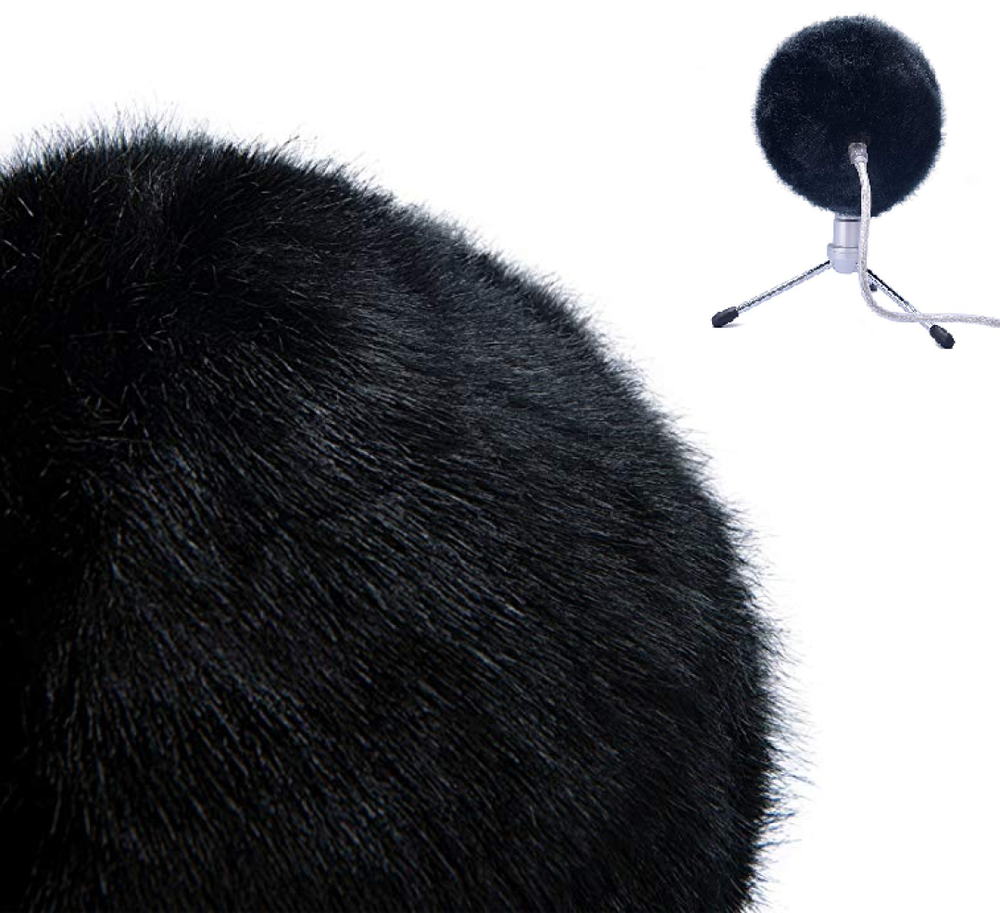 Professional Microphone Furry Windscreen Muff Cover for Blue Snowball Black f