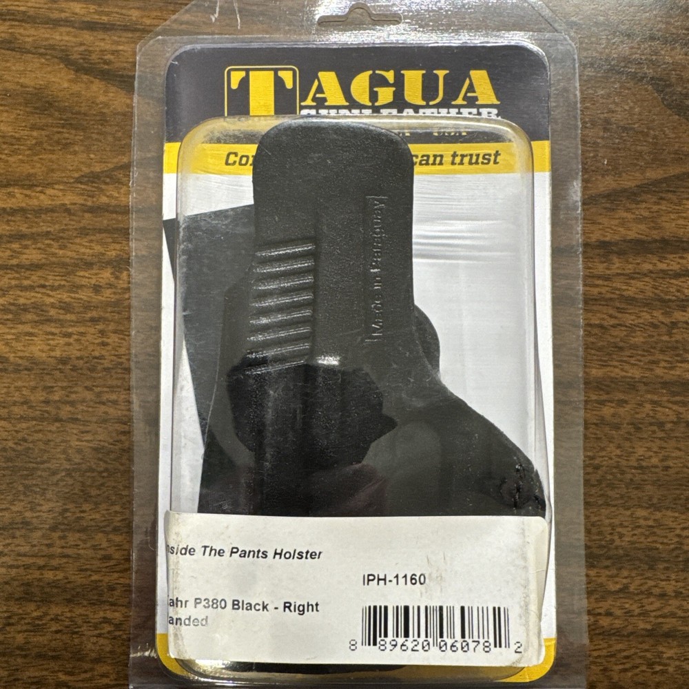 Tagua Inside The Pants Holster IWB for Kahr P380 Black Leather Right Handed
