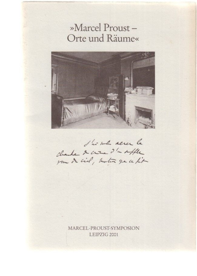 Marcel Proust Symposium Program Booklet on Places and Spaces from 5 to 8 1201583