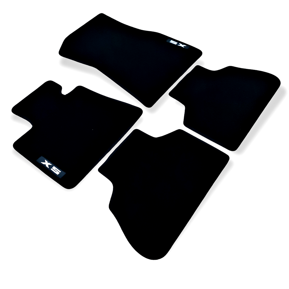 For BMW X5 G05 Car Floor Mats Velour Carpet Rugs Auto Liners Black Waterproof