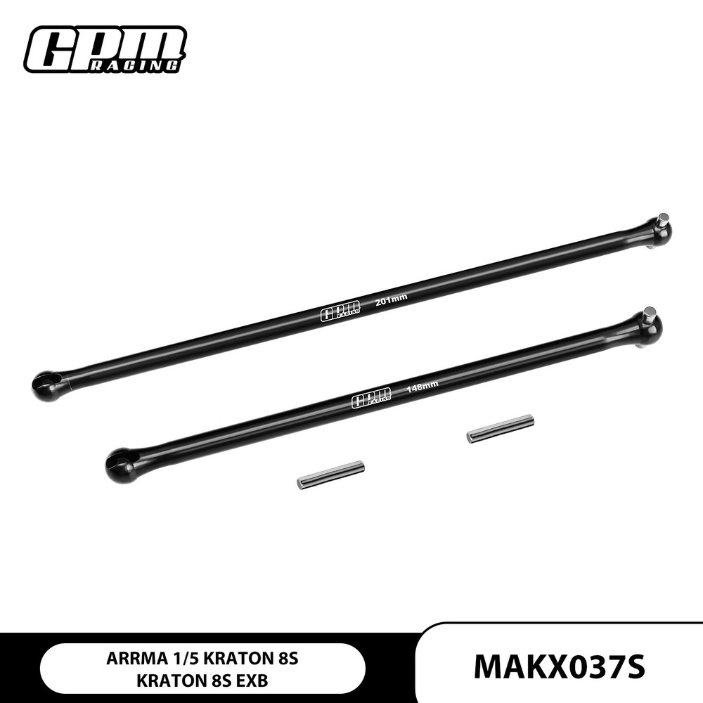 GPM 4140 Carbon Steel Center CVD Driveshaft For ARRMA 1/5 Kraton 8S / Kraton EXB