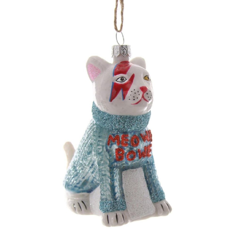 MEOWIE BOWIE ORNAMENT 3.75