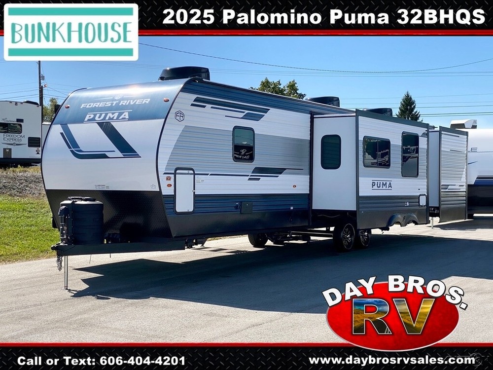 25 Palomino Puma 32BHQS Travel Trailer Towable RV Camper Private Bunkhouse Slide