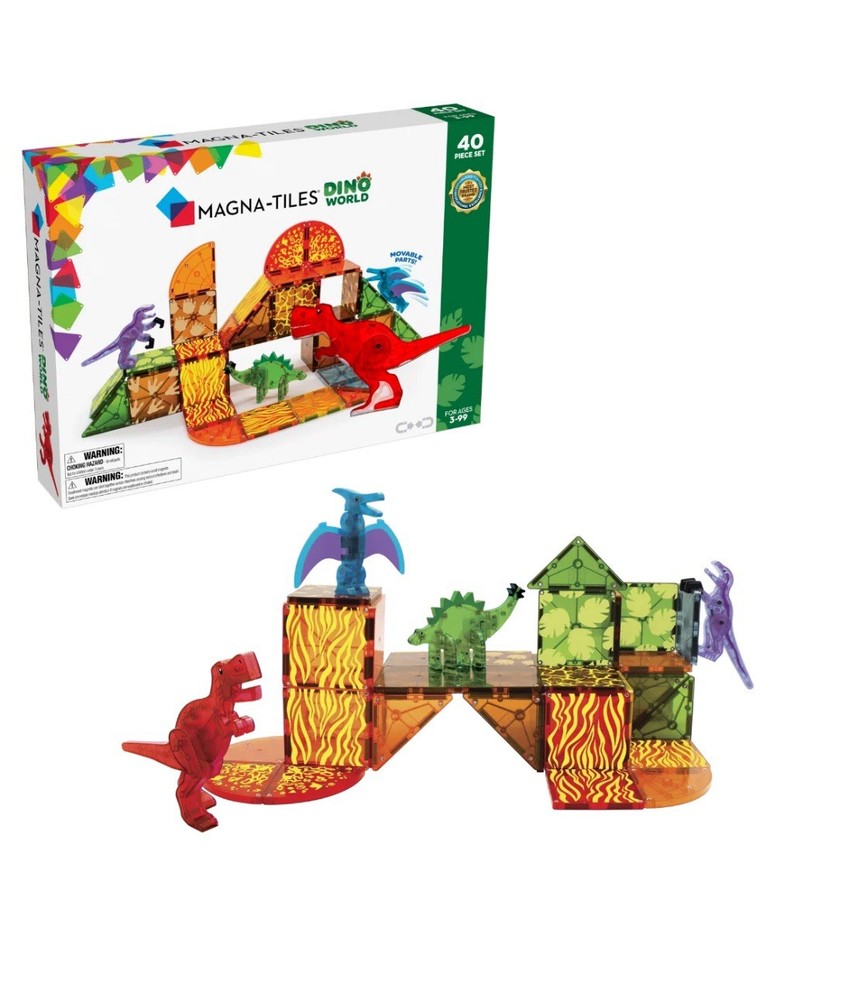 🔥NEW🔥 MAGNA-TILES Dino World 40 Piece Magnet Construction Set