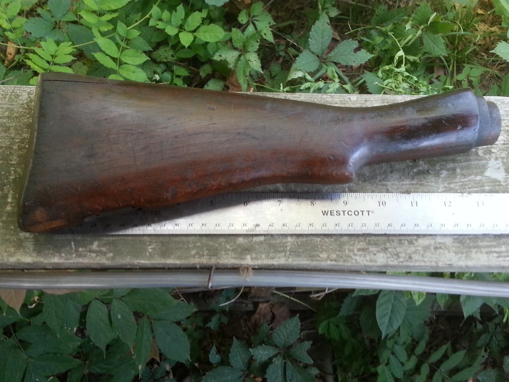 WW2 Era Enfield Butt Stock SMLE 303 British No. 4 Rifle w/Brass Butt Plate