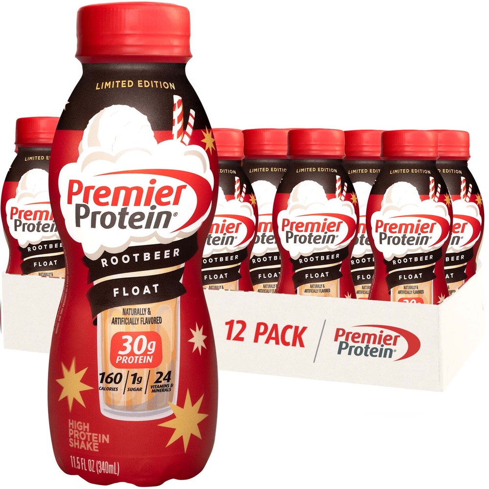 Premier Protein Shake, Root Beer Float Limited Time,30g Protein,11.5 fl oz,12 Ct-image