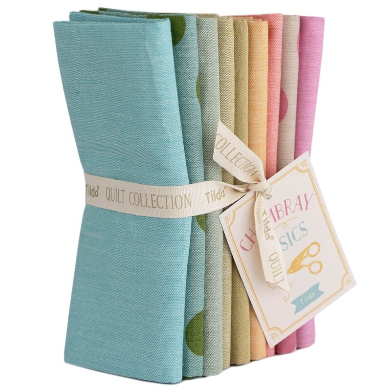 Seasonal Chambray from Tilda® - Fat Quarter Bundle - Spring - 9 Fat Quarters-image