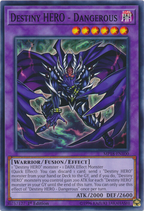 Destiny HERO Dangerous MP18-EN100 Common 1st Ed x3 NM