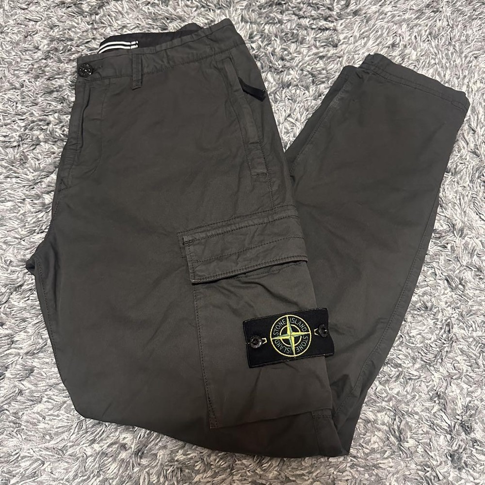 Same Day Stone Island Black Cargo Pants W30 Limited Time Offer-image