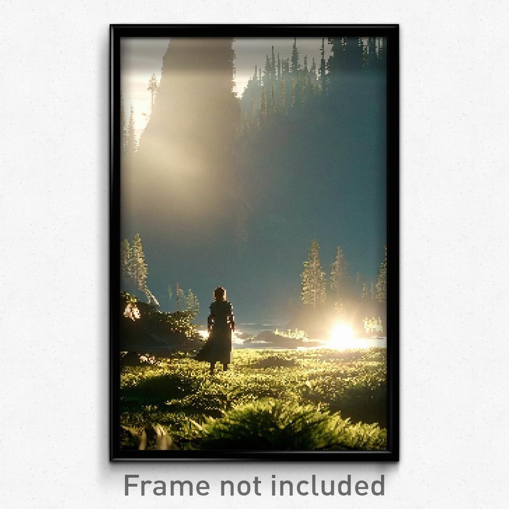 Pixel Art Poster - Subtle Wilderness (8 Bit Psychedelic Trippy Video Game Print)