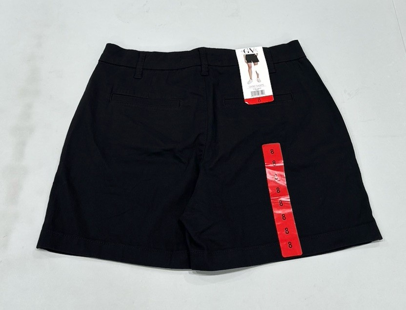 Gloria Vanderbilt Women's Chino Shorts, Black, Size 8