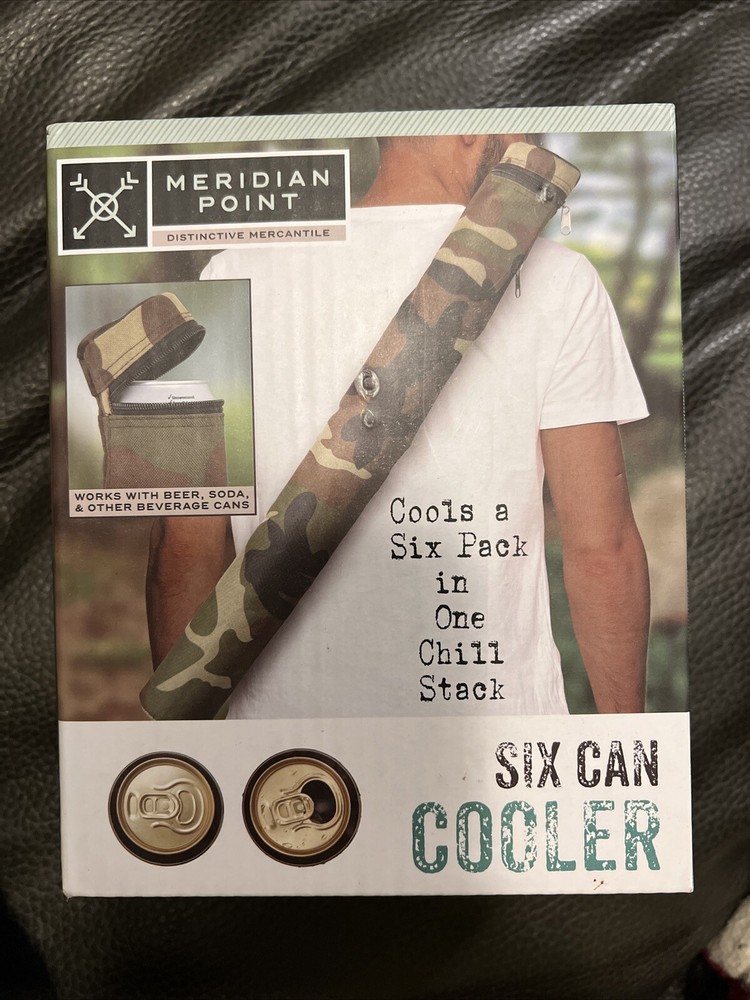 6 Can Camo Backpack Insulated Cooler With Adjustable Strap