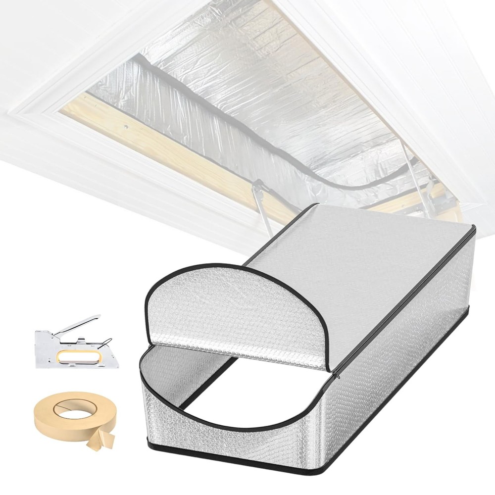 Attic Stairs Insulation Cover 25x54x11 with Installation Kit for Energy Savings