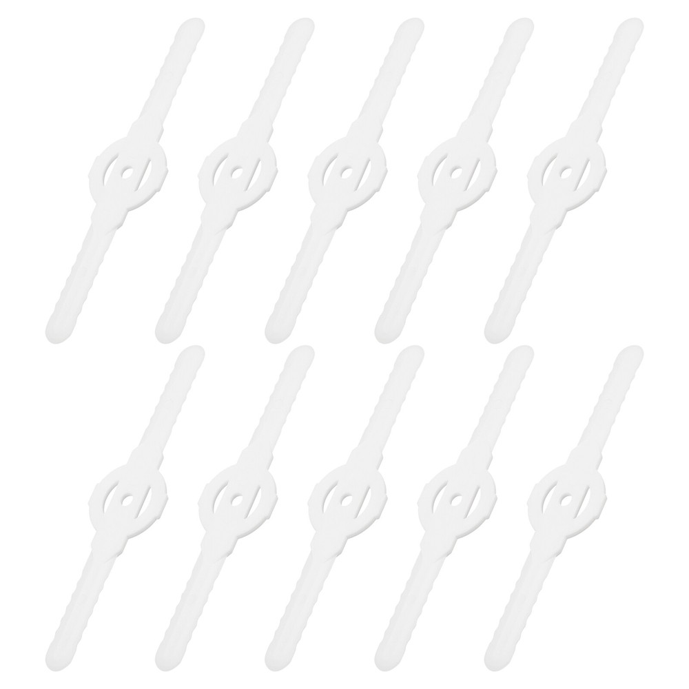 10Pcs White Plastic String Trimmer Replacement Blades for Lawn Mowers