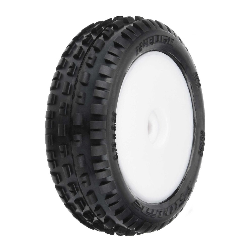 Pro-line Racing Wedge Carpet Tires MTD White Mini-B Front (2) PRO829813
