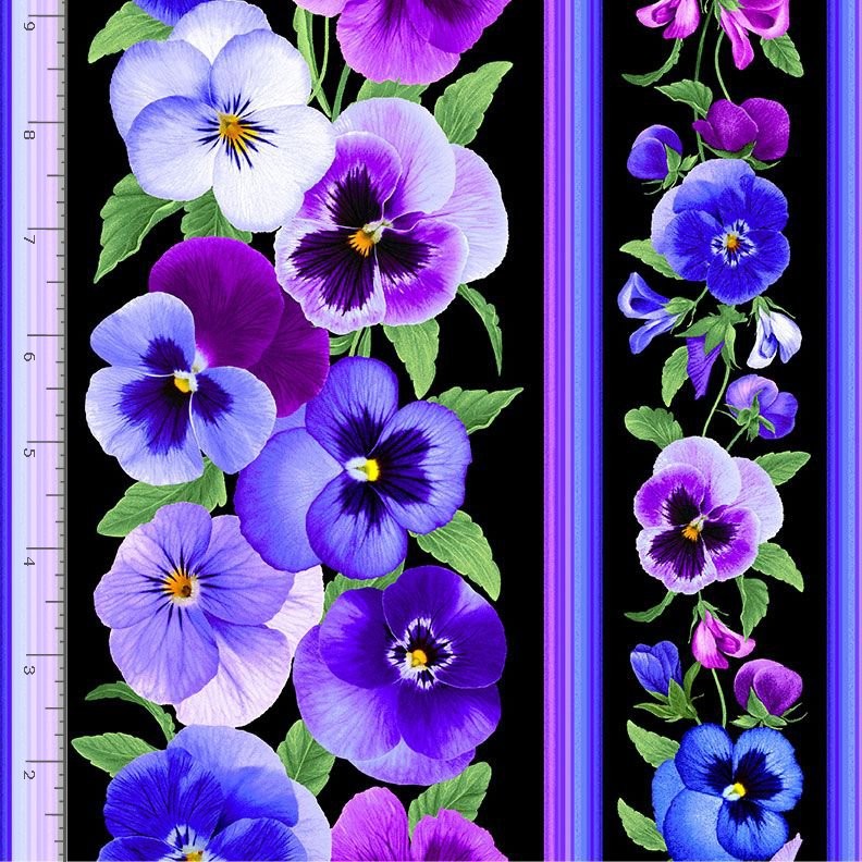 Pansy Perfection Fabric | Large Floral 11