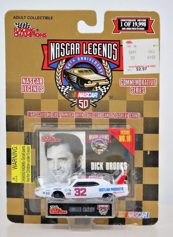 New Sealed Racing Champions NASCAR 50th Anniversary Dick Brooks #32 Issue 16