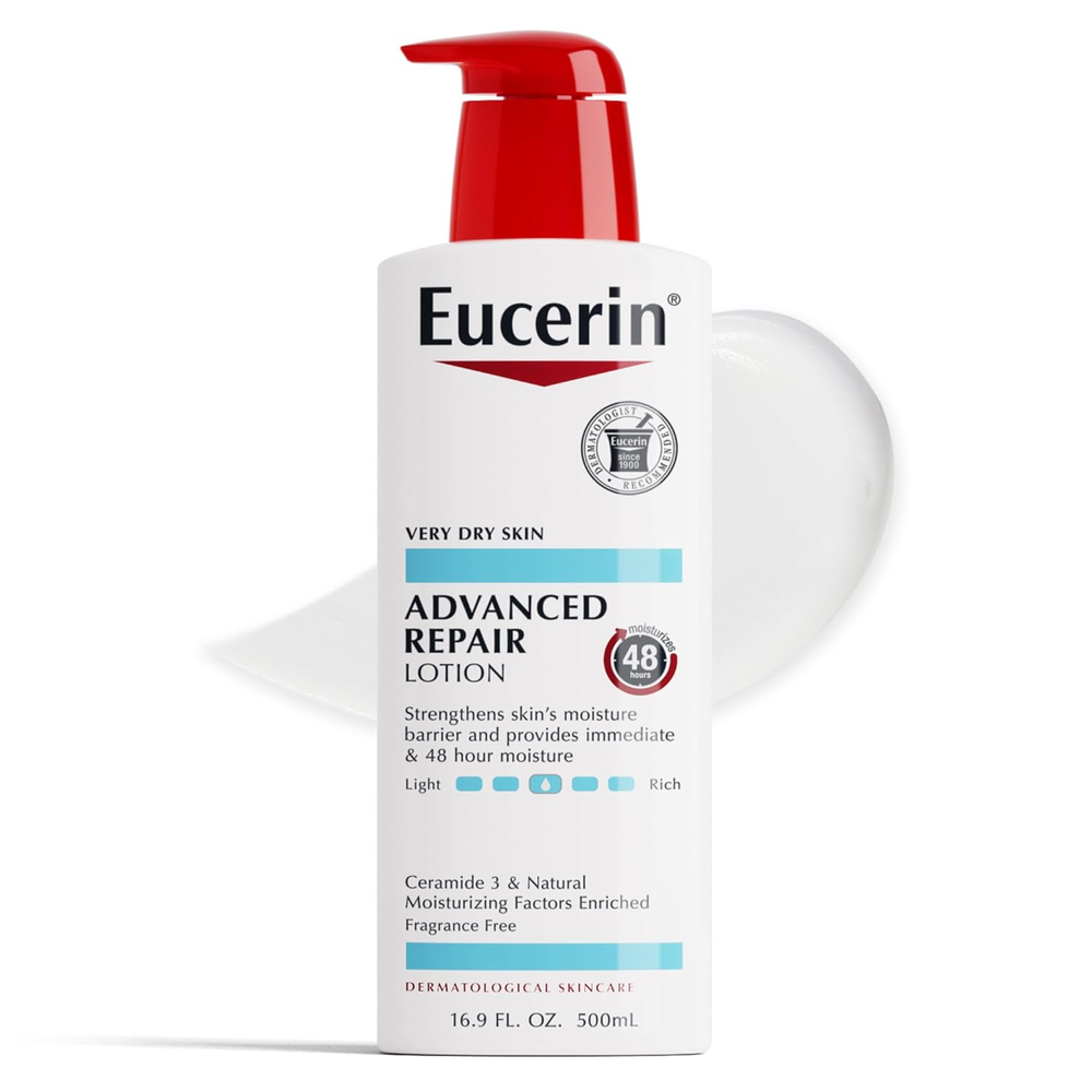 Advanced Repair Body Lotion for Very Dry Skin, Unscented Lotion Formulated with