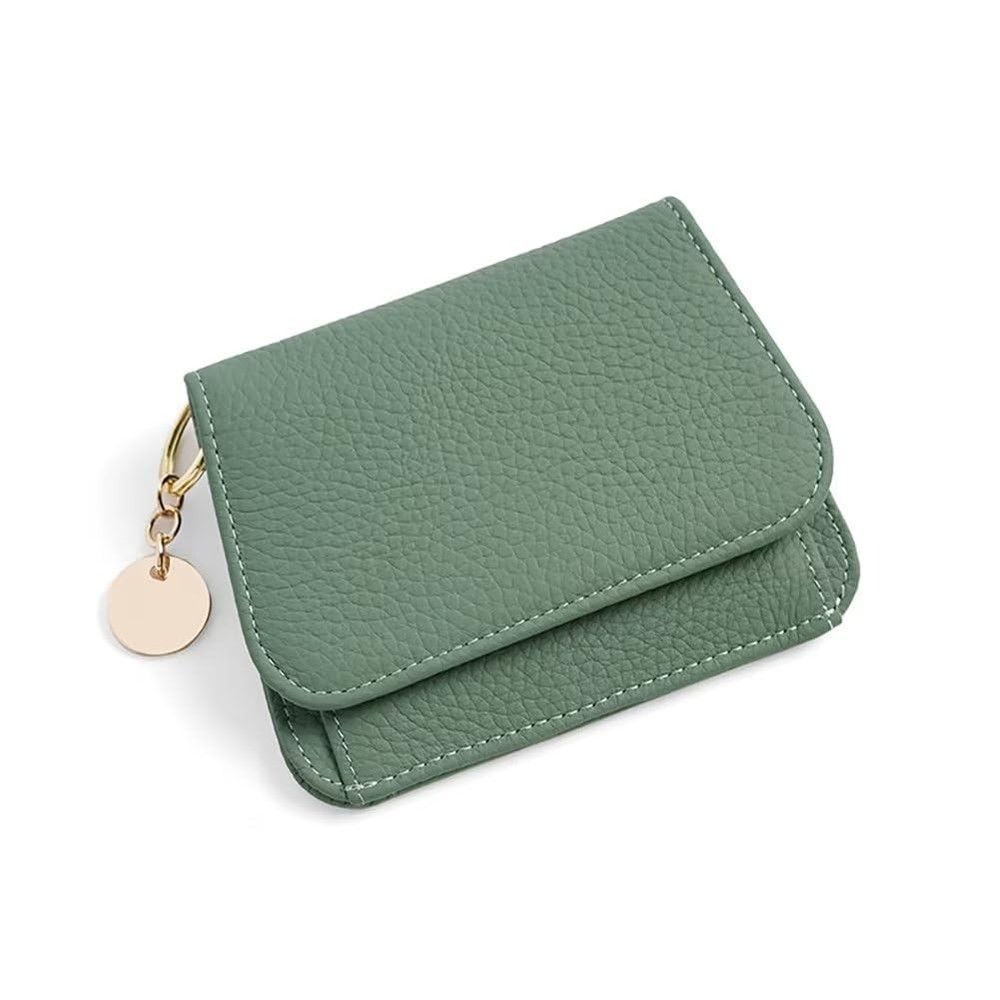Slim RFID Blocking Genuine Leather Tri-Fold Wallet for Women