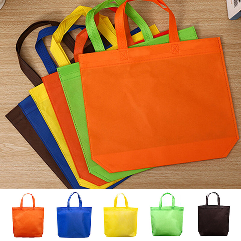 Eco-Friendly Foldable Solid Color Non-Woven Grocery Shopping Bag