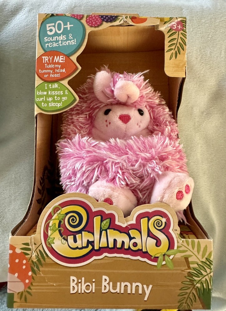 Curlimals Bibi The Bunny Interactive Toy Pet 50+Sounds 5-Inch Plush New NIB