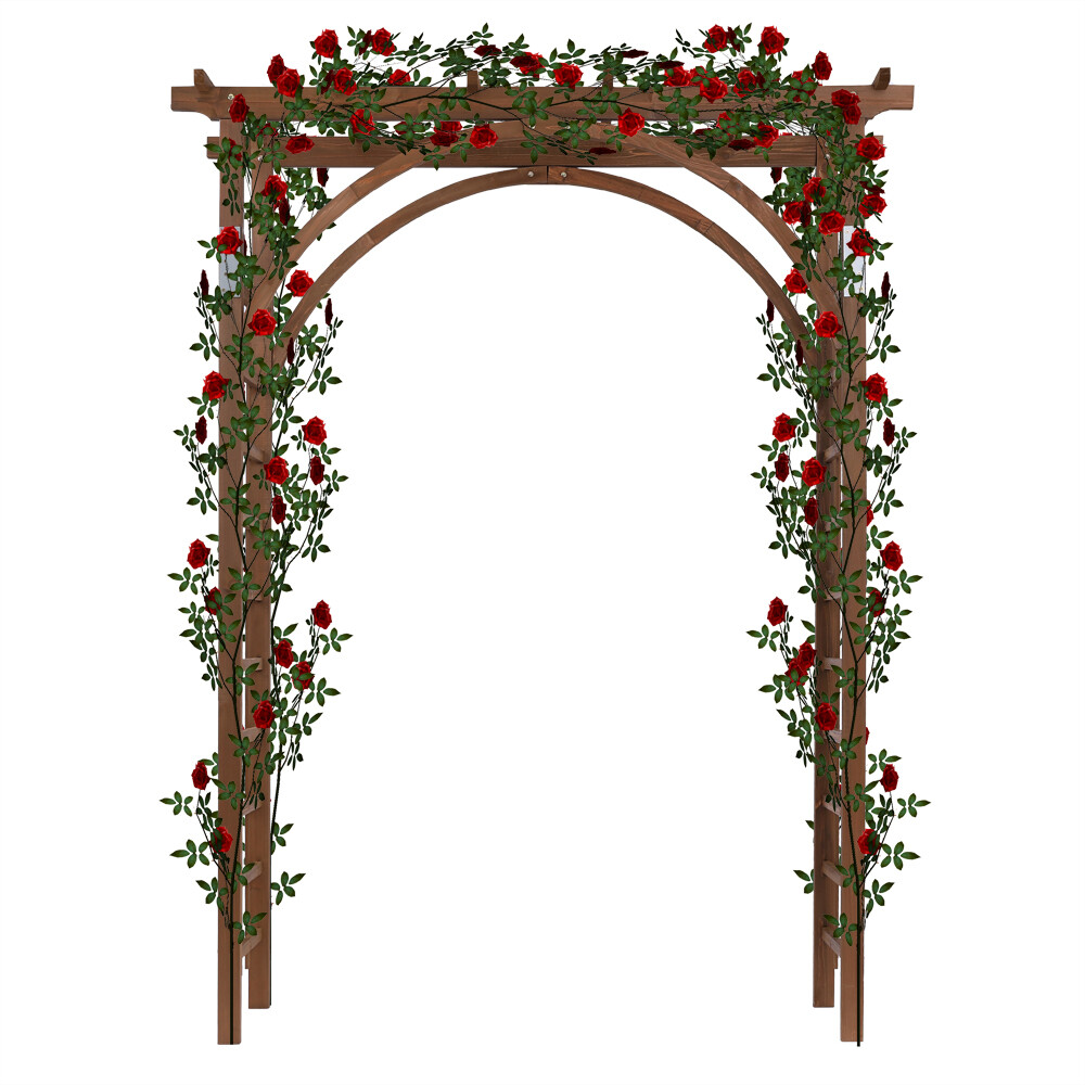 Beautiful Dark Brown Garden Arch for Climbing Plants and Decorative Support