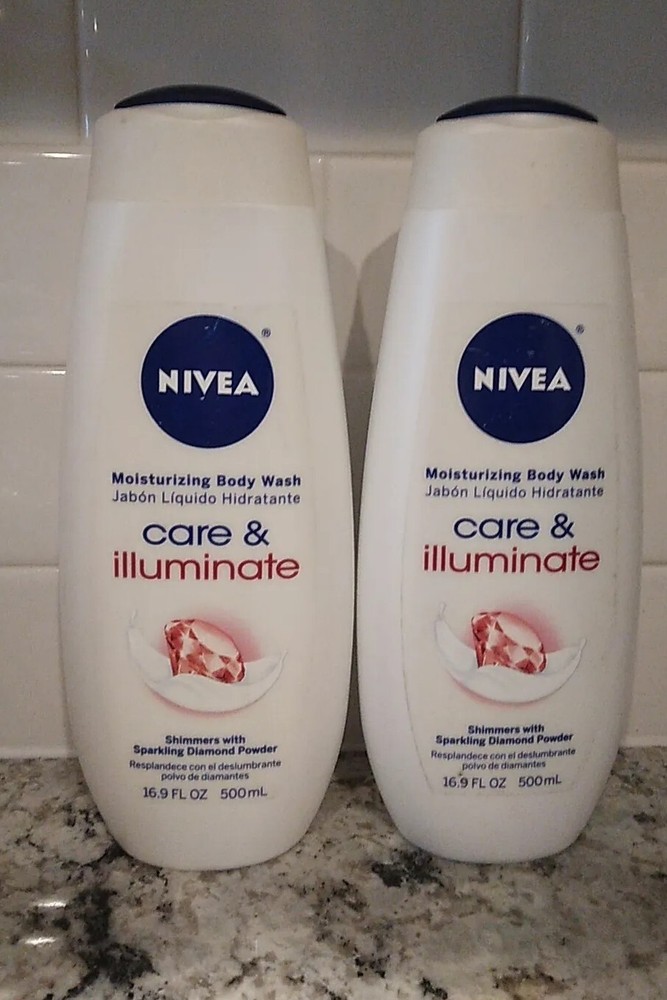 2 Pack NIVEA Care & Illuminate Hydrating Body Wash 16.9 oz