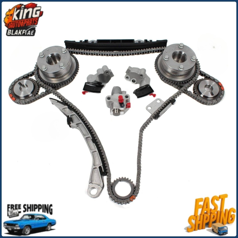 3.5L VQ35DE Timing Chain W/ VVT Gears Kit For 07-12 Nissan Altima Maxima Murano