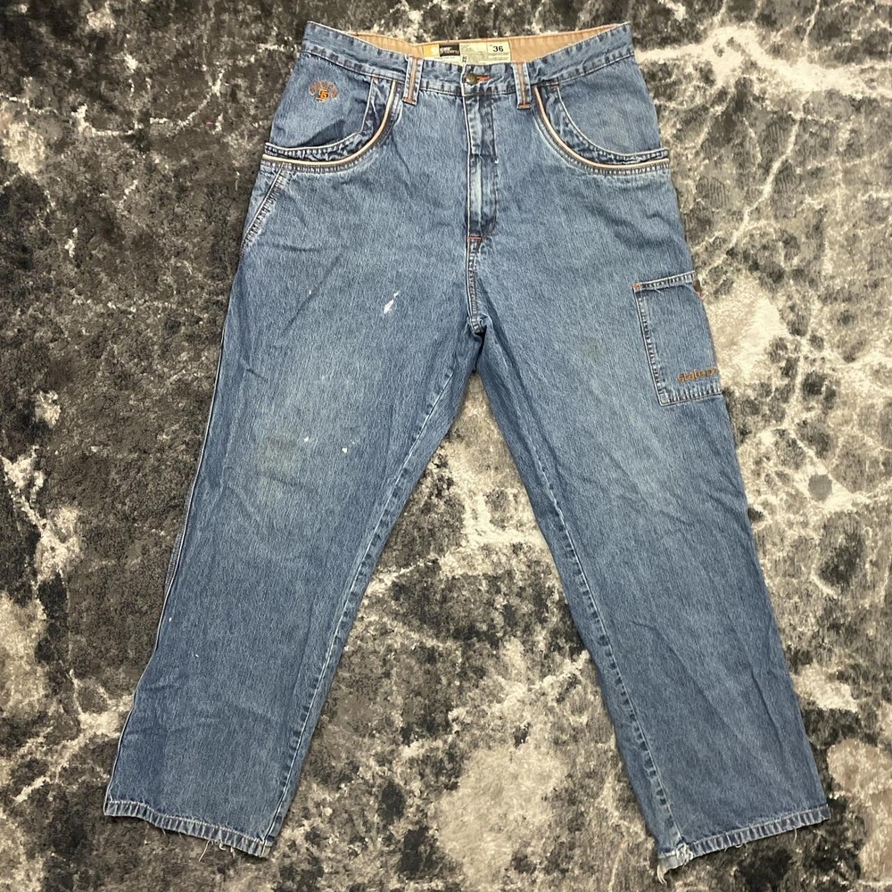 Y2K Men’s Baggy Grunge Skater Jeans 36x34 Wide Leg Denim by State Property